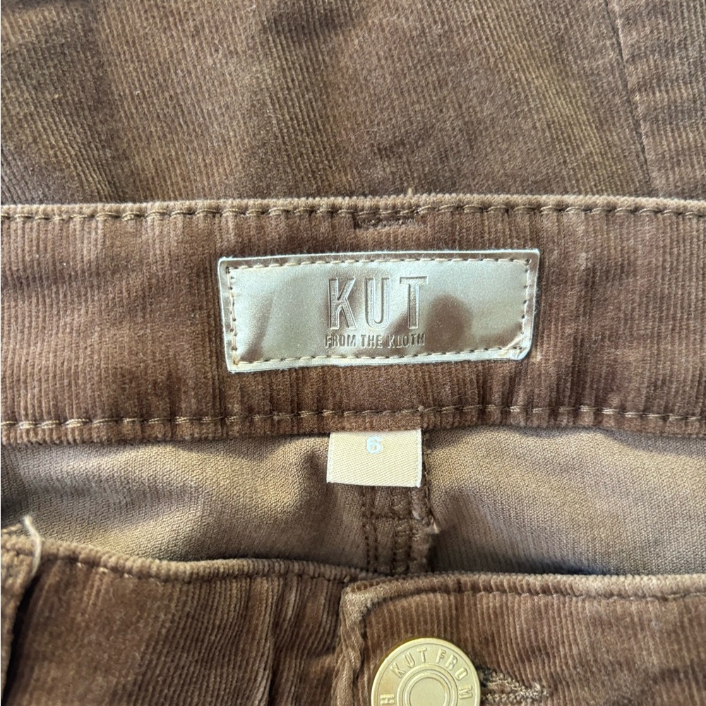 KUT from the Kloth Women's Karen Baby Bootcut in brown Corduroy size 6 - Picture 4 of 5
